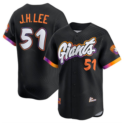 San Francisco Giants #51 Jung Hoo Lee Black RONA Anthracite 2025 City Connect Limited Stitched Jersey
