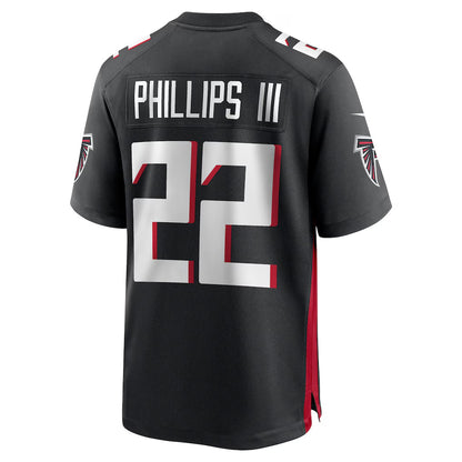 A.Falcons #22 Clark Phillips III Black RONA Team Game Jersey