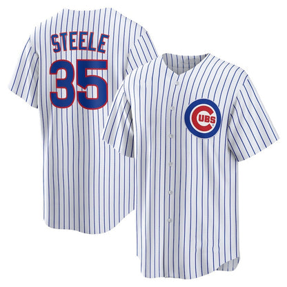 Chicago Cubs #35 Justin Steele White RONA Home Replica Jersey