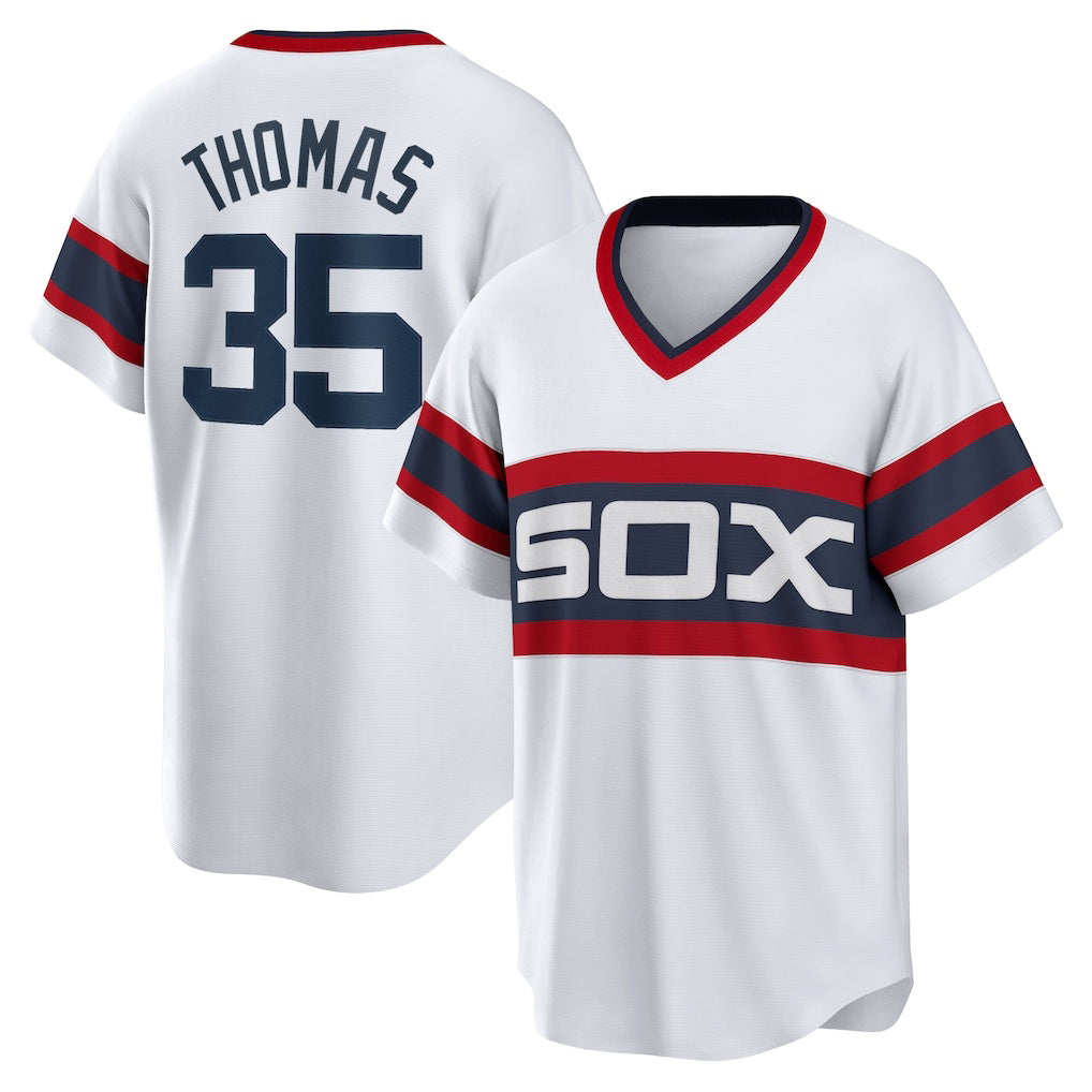 Chicago White Sox #35 Frank Thomas White RONA Home Cooperstown Collection Player Jersey