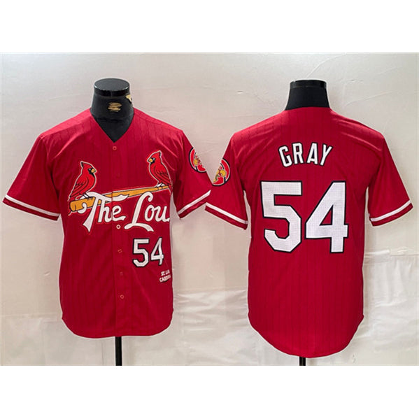 St. Louis Cardinals #54 Sonny Gray Red RONA 2024 City Connect Stitched Jersey