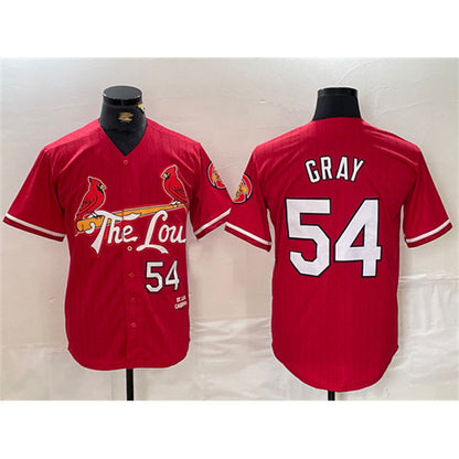 St. Louis Cardinals #54 Sonny Gray Red RONA 2024 City Connect Stitched Jersey
