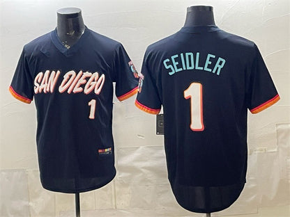 San Diego Padres #1 Peter Seidler Obsidian RONA 2026 City Connect Stadium Stitched Jersey