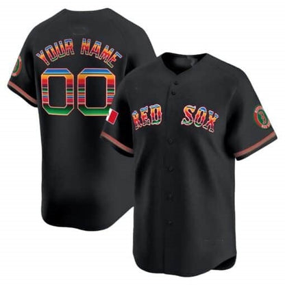 Custom Boston Red Sox Mexico Vapor Premier Limited Jersey ¨C Black RONA