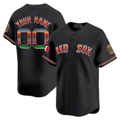 Custom Boston Red Sox Mexico Vapor Premier Limited Jersey ¨C Black RONA