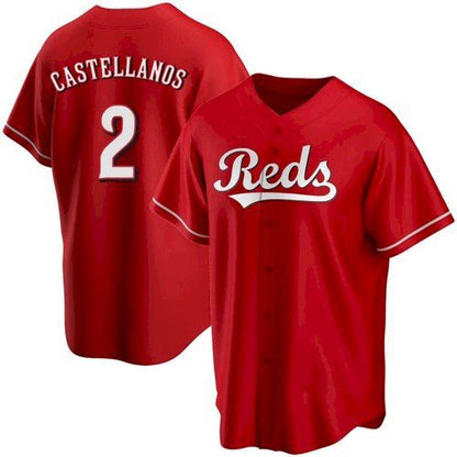 Cincinnati Reds #2 Nick Castellanos Red RONA 2021 Replica Alternate Jersey