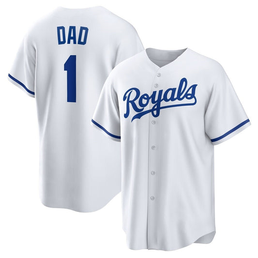Kansas City Royals #1 Dad White RONA Home Replica Jersey