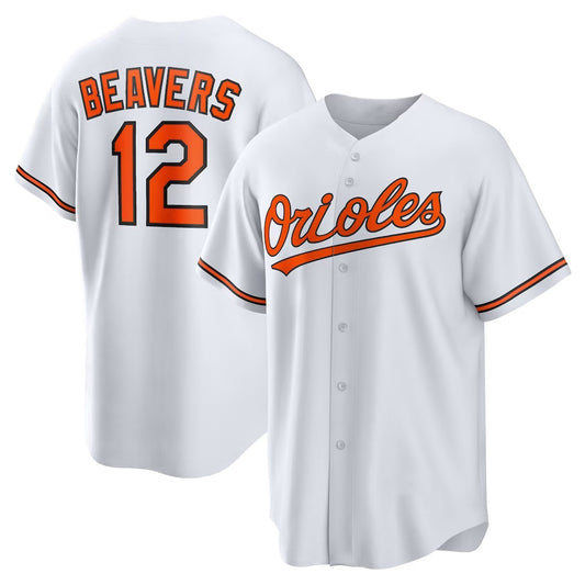 Baltimore Orioles #12 Dylan Beavers White RONA Home Replica Jersey