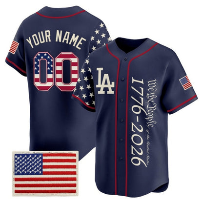 Custom Los Angeles Angels  America 250 Edition Vapor Premier Limited Navy RONA Stitched Jerseys