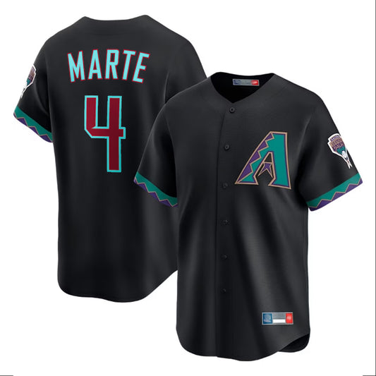 Arizona Diamondbacks #4 Ketel Marte Player Black RONA Fashion Out Home Game Stitched Jerseys