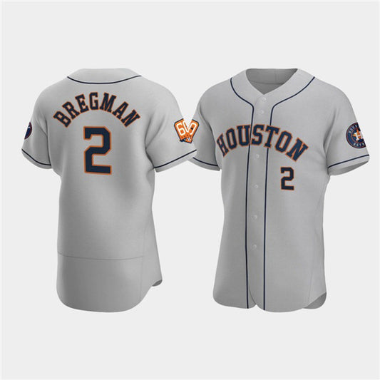 Houston Astros #2 Jose Altuve Gray RONA 60th Anniversary Flex Base Stitched Jersey