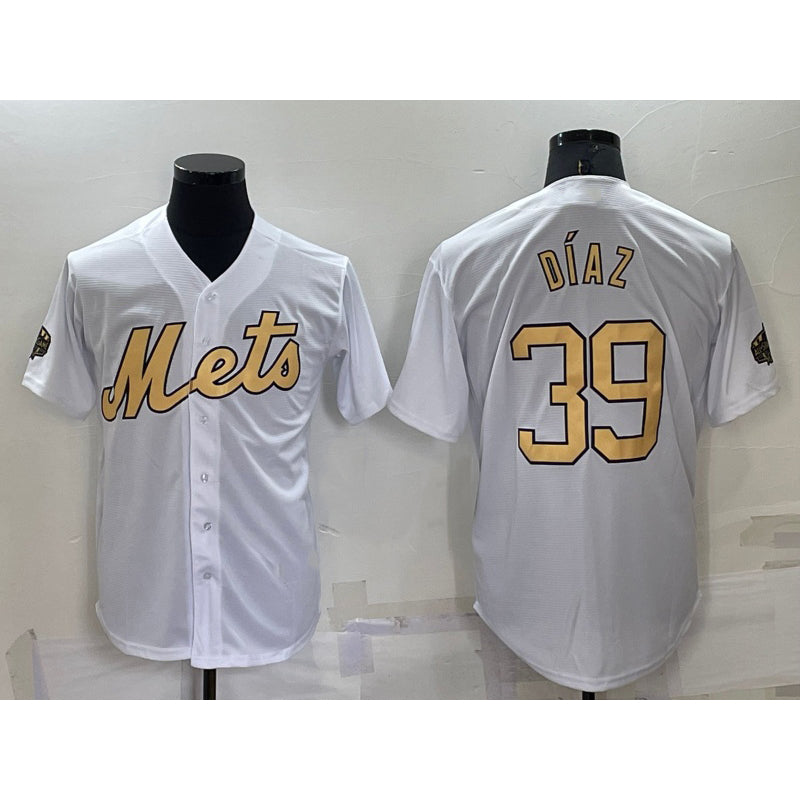 New York Mets #39 Edwin Diaz White RONA 2022 All Star Stitched Cool Base Jersey