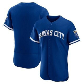 Kansas City Royals Blank Blue RONA Flex Base Stitched Jersey