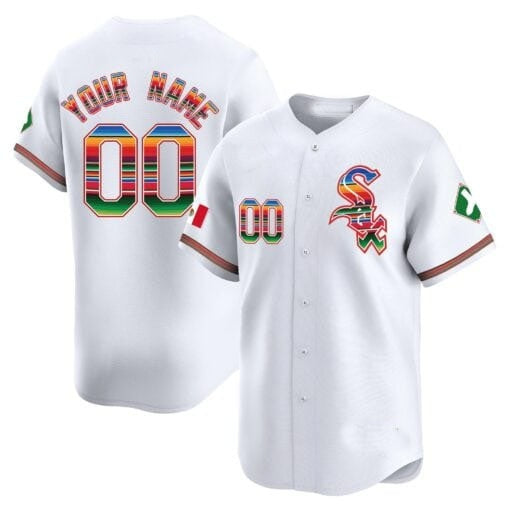 Custom Chicago White Sox Mexico Vapor Premier Limited Jersey V2- All Stitched-White RONA