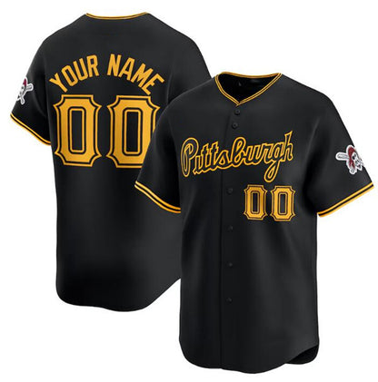 Custom Pittsburgh Pirates Active Player Black RONA Alternate Limited Stitched Jersey