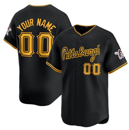 Custom Pittsburgh Pirates Active Player Black RONA Alternate Limited Stitched Jersey