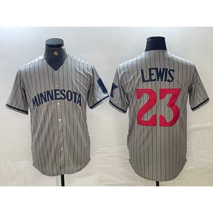 Minnesota Twins #23 Royce Lewis 2023 Grey RONA Home Team Cool Base Stitched Jersey
