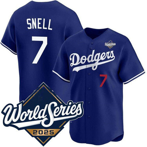 Los Angeles Dodgers #7 Blake Snell Royal RONA 2025 World Series Limited Stitched Jersey