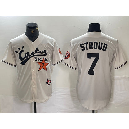 Houston Astros #7 CJ Stroud Cream RONA Cactus Jack Cool Base Jersey