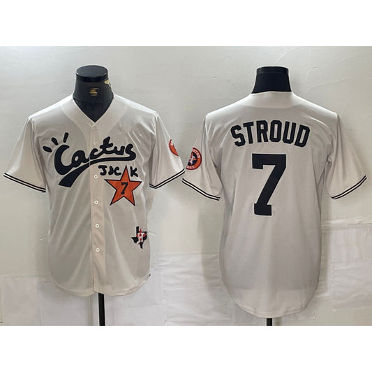Houston Astros #7 CJ Stroud Cream RONA Cactus Jack Cool Base Jersey