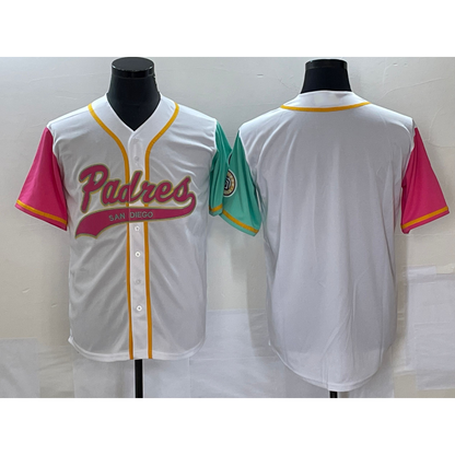 San Diego Padres Blank White RONA NEW 2023 City Connect Cool Base Stitched Jersey