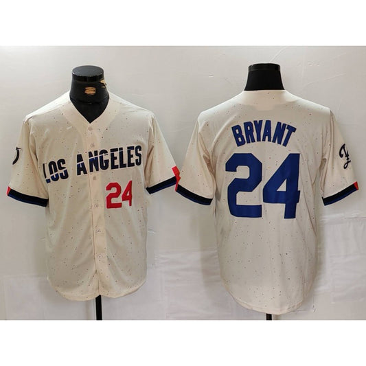 Los Angeles Dodgers #24 Kobe Bryant Number Cream RONA 2024 City Connect Limited Stitched Jersey 2