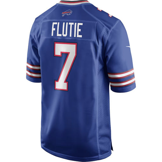 B.Bills #7 Doug Flutie Royal RONA Game Retired Player Jersey