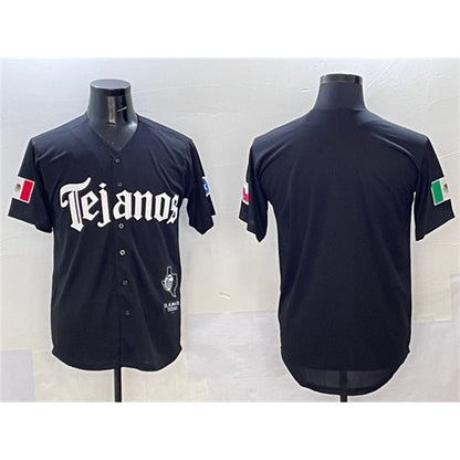 Texas Rangers Blank Black RONA Mexico 2025 Vapor Premier Limited Stitched Jersey