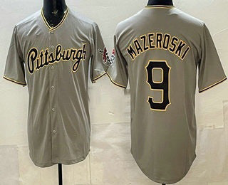 Pittsburgh Pirates #9 Bill Mazeroski Grey RONA Limited Jersey