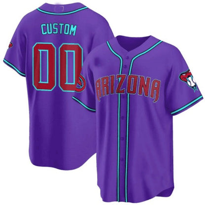 Custom Arizona Diamondbacks 2024 Cool Base Jersey V2 ¨C Purple RONA
