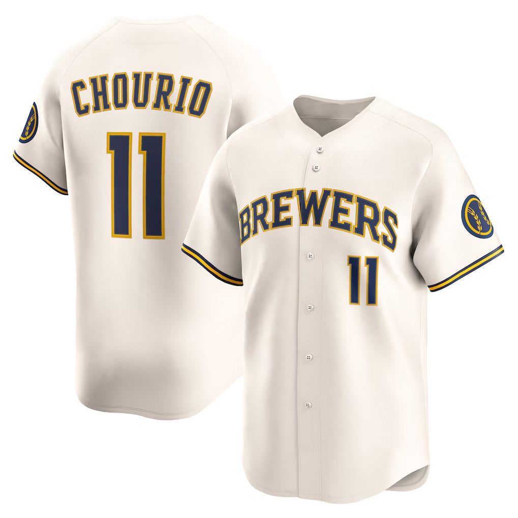 Milwaukee Brewers #11 Jackson Chourio Cream RONA Home Limited Jersey