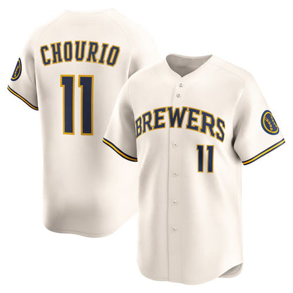 Milwaukee Brewers #11 Jackson Chourio Cream RONA Home Limited Jersey