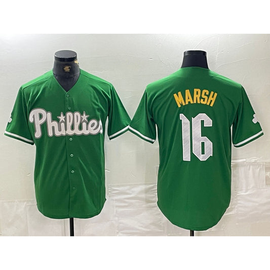 Philadelphia Phillies #16 Brandon Marsh Green RONA 2024 City Connect Stitched Jersey