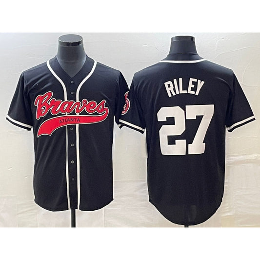 Atlanta Braves #27 Austin Riley Black RONA Cool Base Stitched Jersey