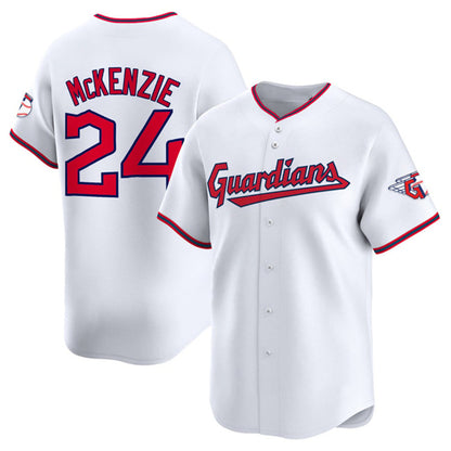 Cleveland Guardians #24 Triston McKenzie White RONA Home Limited Stitched Jersey