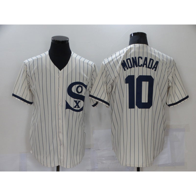Chicago White Sox #10 Yoan Moncada 2021 Cream RONA Field of Dreams Name Cool Base Stitched Jersey