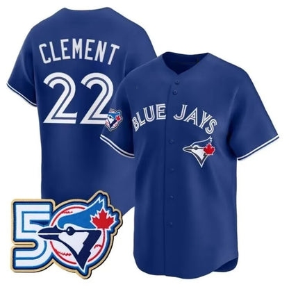 Toronto Blue Jays #22 Vladimir Guerrero Jr. Royal RONA 50th Anniversary Alternate Limited Jersey