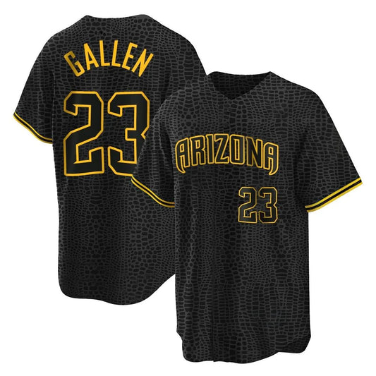 Arizona Diamondbacks #23 Zac Gallen Player Black RONA Snake Skin City Home Game Stitched Jerseys