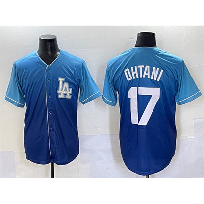 Los Angeles Dodgers #17 Shohei Ohtani Blue RONA Stitched Jersey