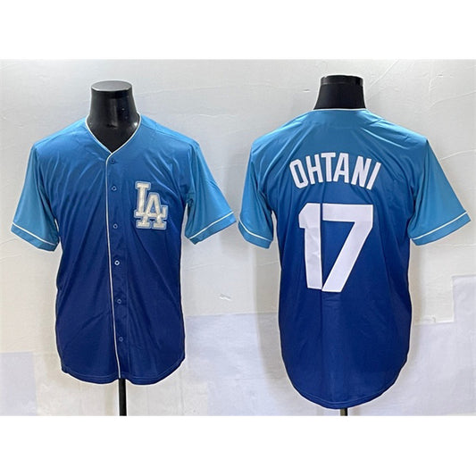 Los Angeles Dodgers #17 Shohei Ohtani Blue RONA Stitched Jersey
