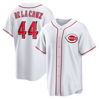 Cincinnati Reds #44 Elly De La Cruz White RONA Home Replica Jersey