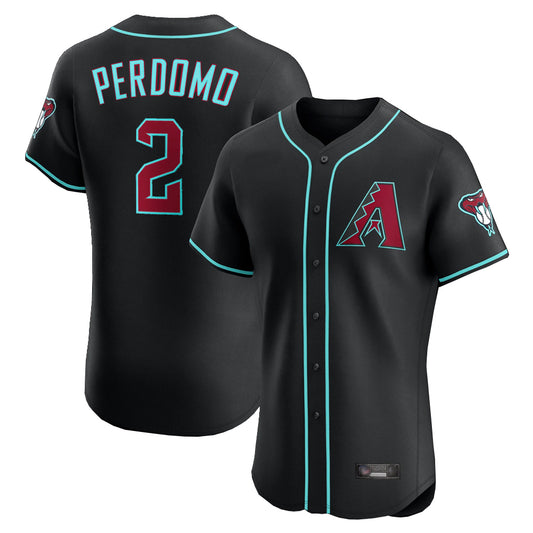 Arizona Diamondbacks #2 Geraldo Perdomo Player Black RONA Limited Elite Home Game Stitched Jerseys