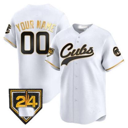 Custom Chicago Cubs 2024 Spring Training Patch Vapor Premier Limited Jersey ¨C White RONA