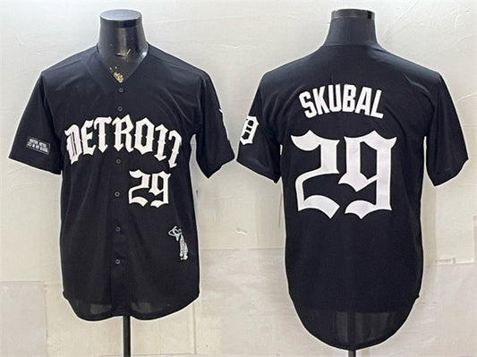 Detroit Tigers #29 Tarik Skubal 2026 Black RONA 'Motor Gothic Edition' Vapor Premier Limited Stitched Jersey