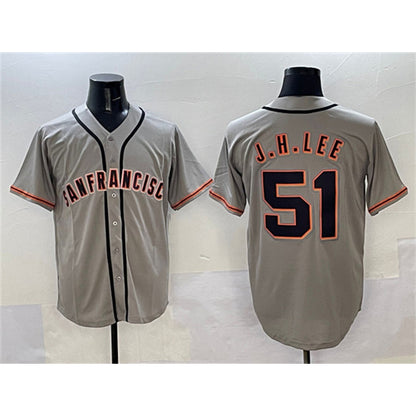 San Francisco Giants #51 Jung Hoo Lee Gray RONA Cool Base Stitched Jersey 2