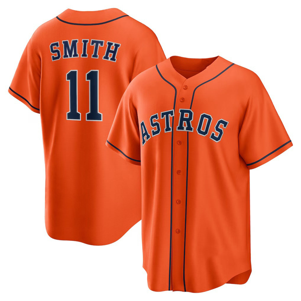 Houston Astros #11 Cam Smith Orange RONA Alternate Replica Jersey