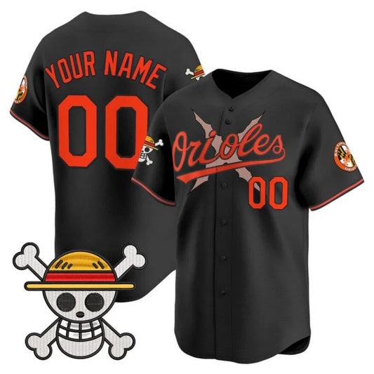 Custom Baltimore Orioles x One Piece Black RONA Vapor Premier Limited Jersey - Stitched