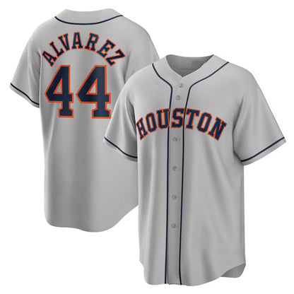 Houston Astros #44 Yordan ¨¢lvarez Gray RONA Road Replica Player Jersey