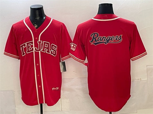 Texas Rangers Team Big Logo Red RONA 2026 City Connect Stadium Stitched Jersey