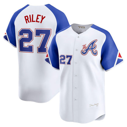Atlanta Braves #27 Austin Riley White RONA City Connect Limited Player Jersey